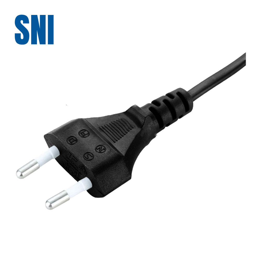 JF-01 อินโดนีเซีย ปลั๊กสองขั้วแบบแบน 2 ขั้ว สายไฟที่ผ่านการรับรองจาก SNI ของอินโดนีเซีย details